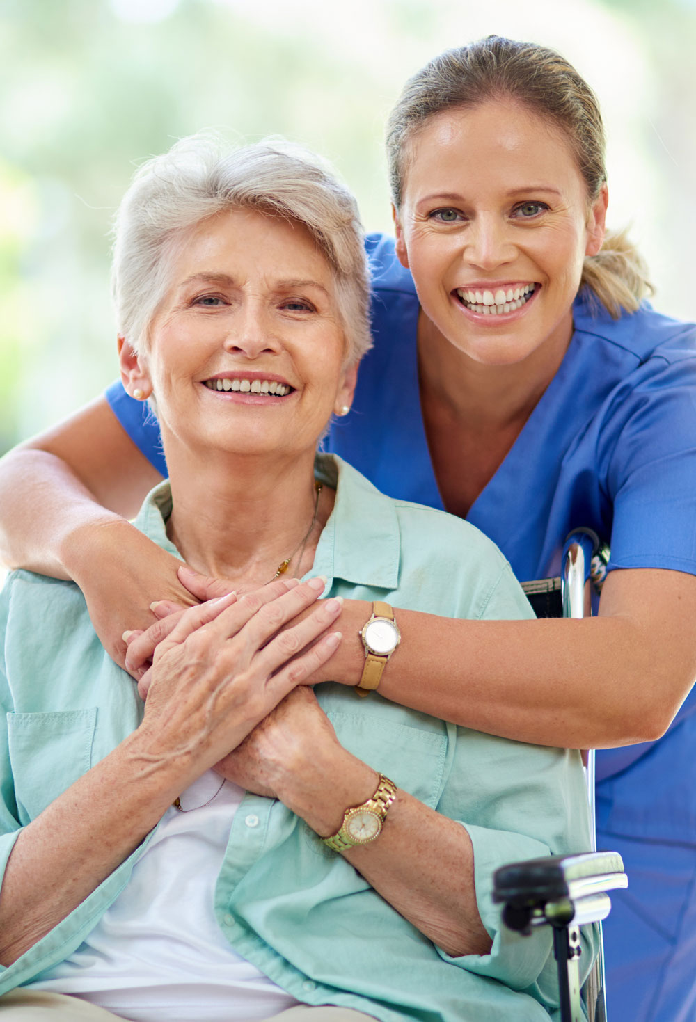 nurse with elderly patient